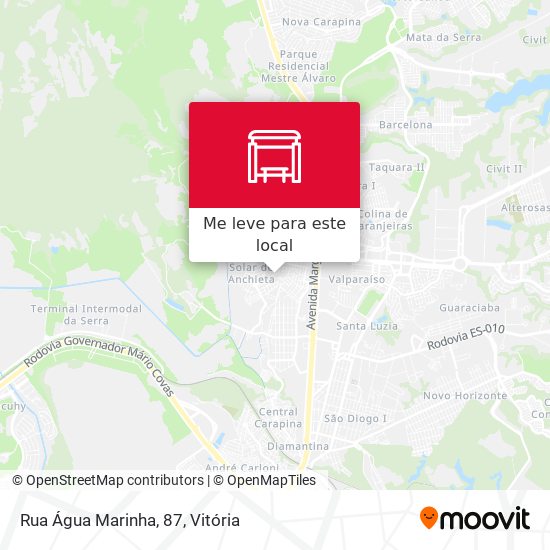 Rua Água Marinha, 87 mapa