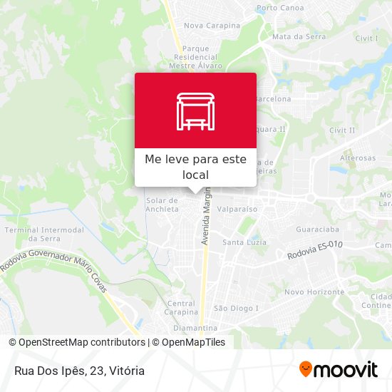 Rua Dos Ipês, 23 mapa