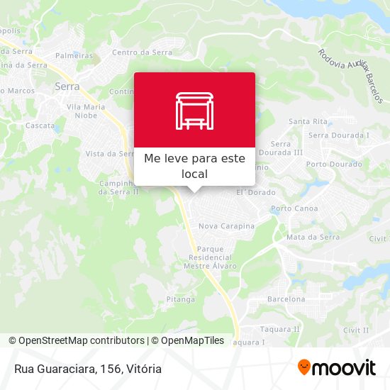Rua Guaraciara, 156 mapa