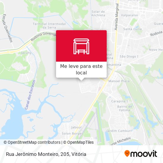 Rua Jerônimo Monteiro, 205 mapa