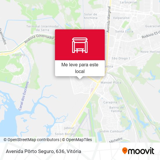 Avenida Pôrto Seguro, 636 mapa