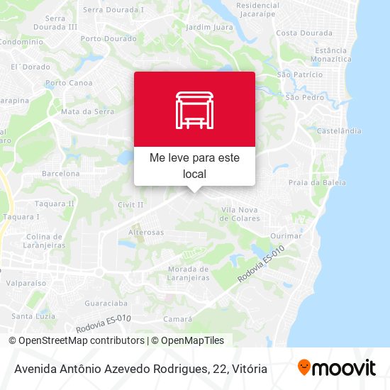 Avenida Antônio Azevedo Rodrigues, 22 mapa
