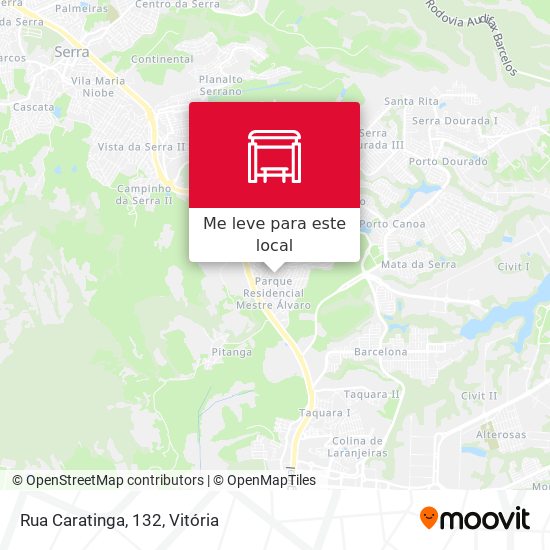 Rua Caratinga, 132 mapa