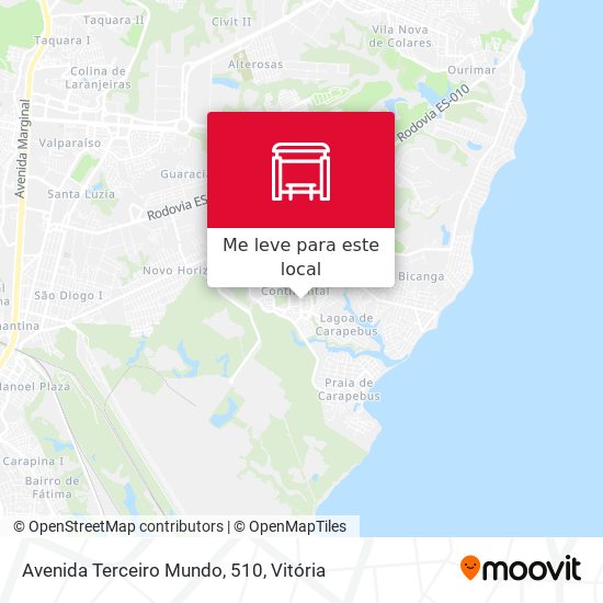 Avenida Terceiro Mundo, 510 mapa