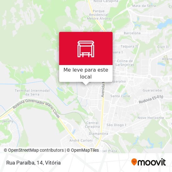 Rua Paraíba, 14 mapa
