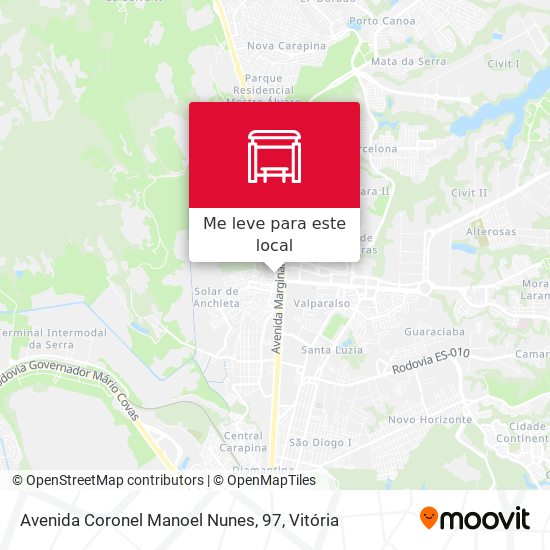 Avenida Coronel Manoel Nunes, 97 mapa