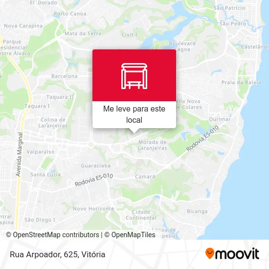 Rua Arpoador, 625 mapa