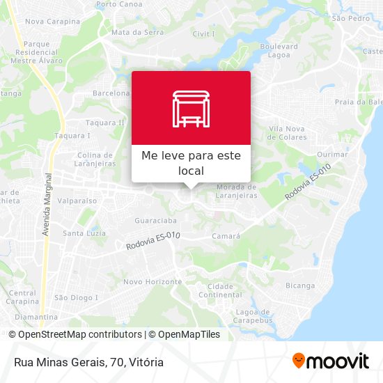 Rua Minas Gerais, 70 mapa