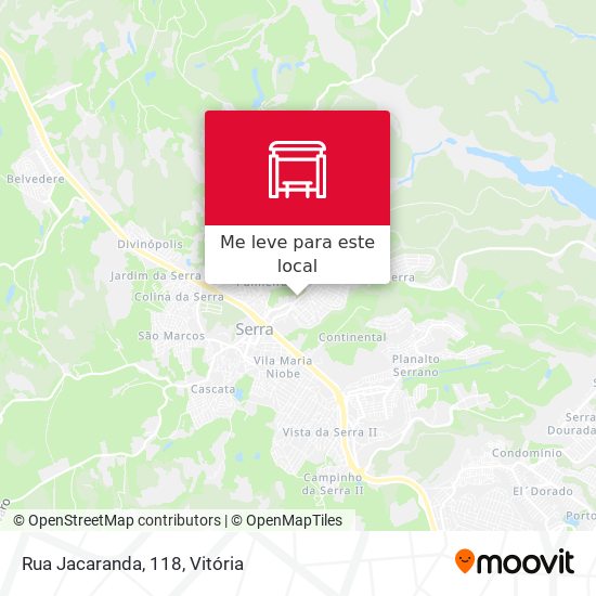 Rua Jacaranda, 118 mapa