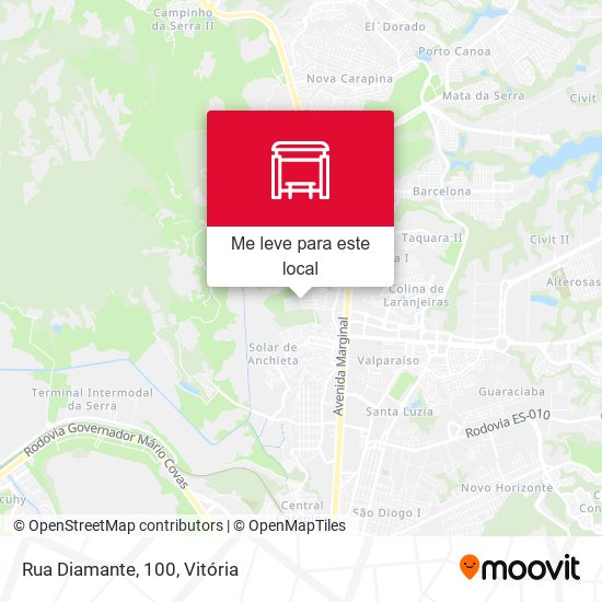 Rua Diamante, 100 mapa