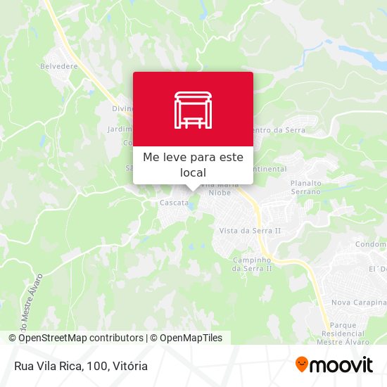 Rua Vila Rica, 100 mapa