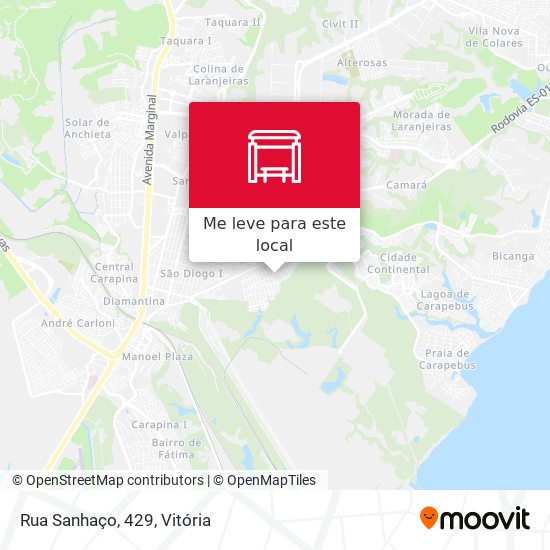 Rua Sanhaço, 429 mapa