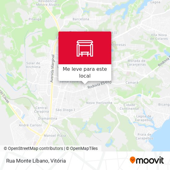 Rua Monte Líbano mapa