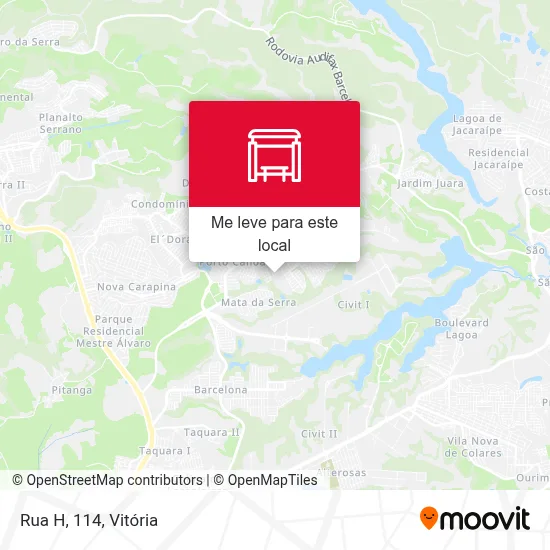 Rua H, 114 mapa