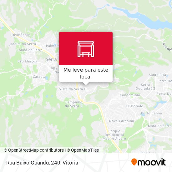 Rua Baixo Guandú, 240 mapa