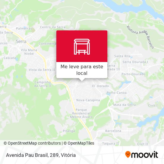Avenida Pau Brasil, 289 mapa