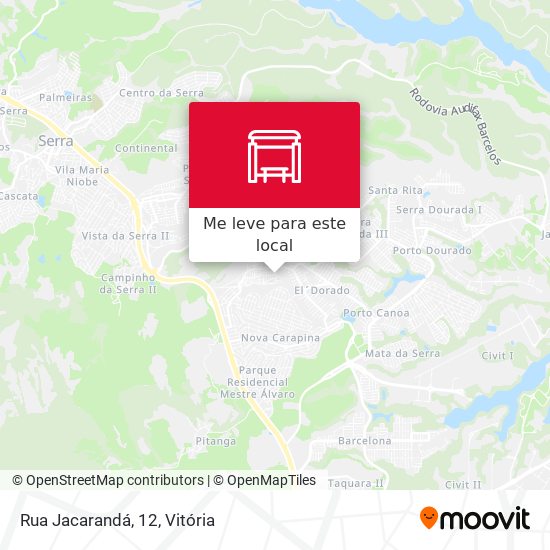 Rua Jacarandá, 12 mapa