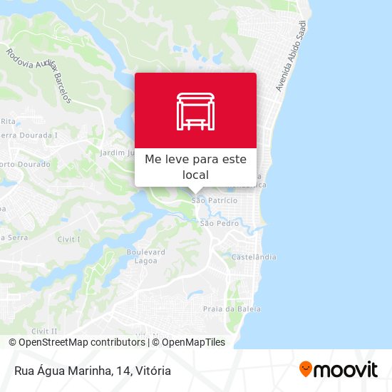 Rua Água Marinha, 14 mapa