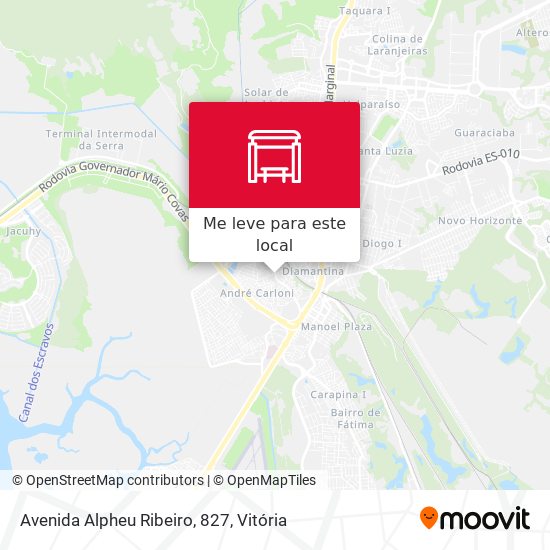 Avenida Alpheu Ribeiro, 827 mapa