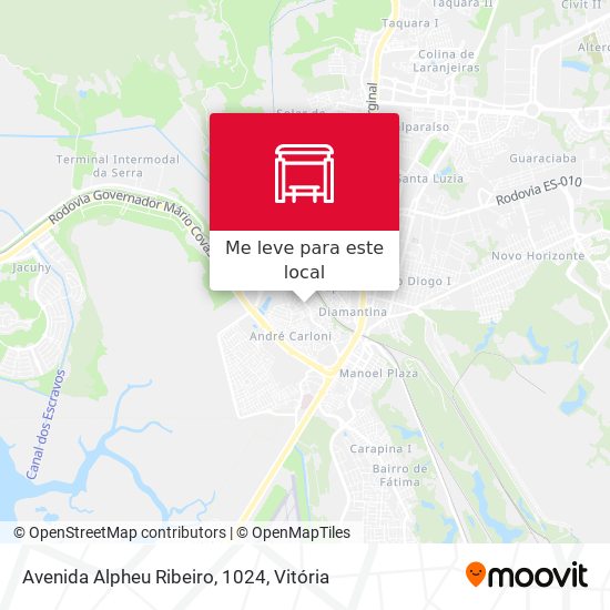 Avenida Alpheu Ribeiro, 1024 mapa