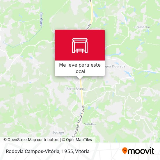 Rodovia Campos-Vitória, 1955 mapa