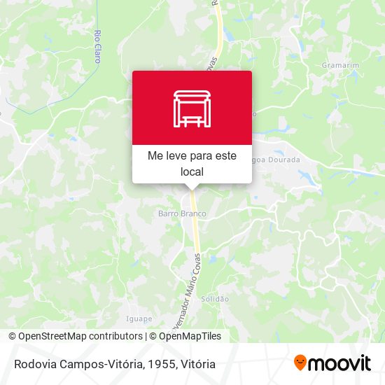 Rodovia Campos-Vitória, 1955 mapa