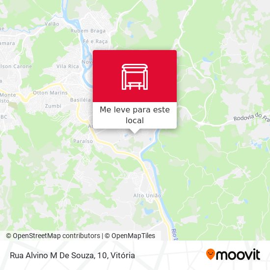 Rua Alvino M De Souza, 10 mapa