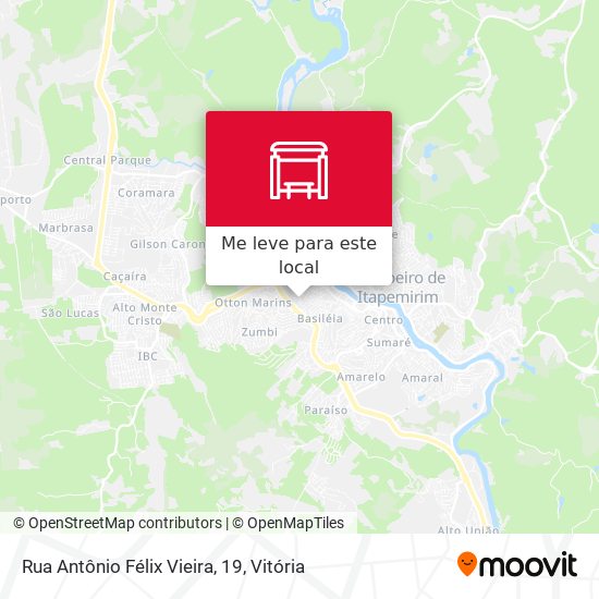 Rua Antônio Félix Vieira, 19 mapa
