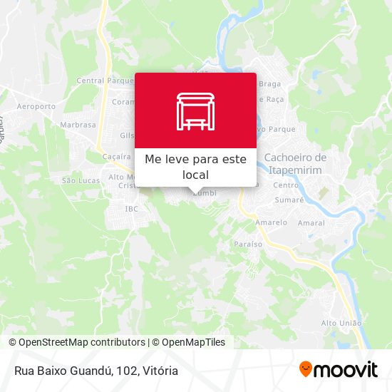 Rua Baixo Guandú, 102 mapa