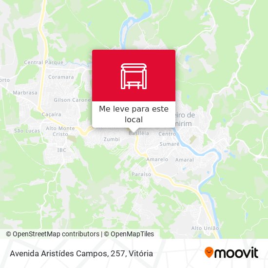 Avenida Aristídes Campos, 257 mapa