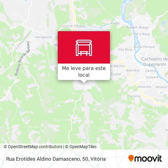 Rua Erotides Aldino Damasceno, 50 mapa