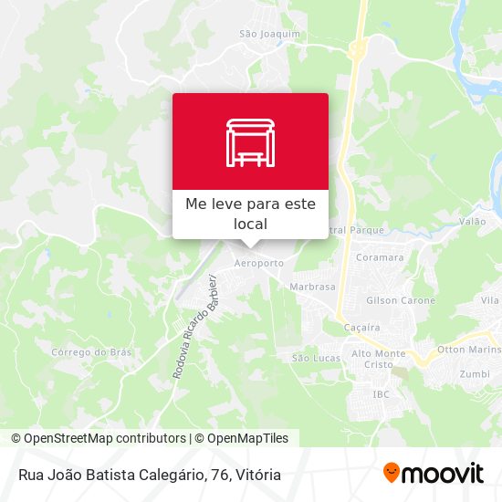 Rua João Batista Calegário, 76 mapa