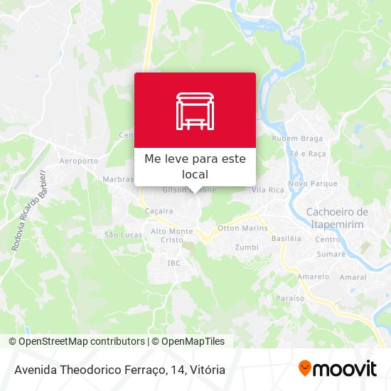 Avenida Theodorico Ferraço, 14 mapa