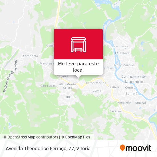 Avenida Theodorico Ferraço, 77 mapa