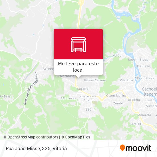 Rua João Misse, 325 mapa