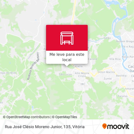 Rua José Clésio Moreno Junior, 135 mapa
