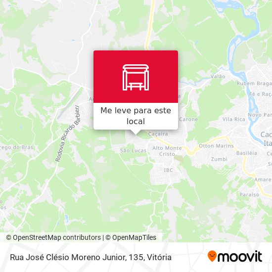 Rua José Clésio Moreno Junior, 135 mapa
