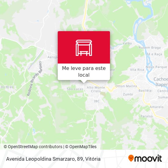 Avenida Leopoldina Smarzaro, 89 mapa