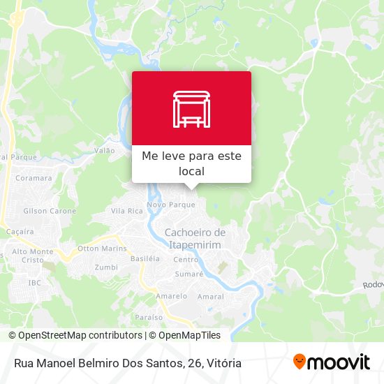 Rua Manoel Belmiro Dos Santos, 26 mapa