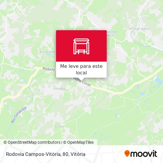 Rodovia Campos-Vitória, 80 mapa