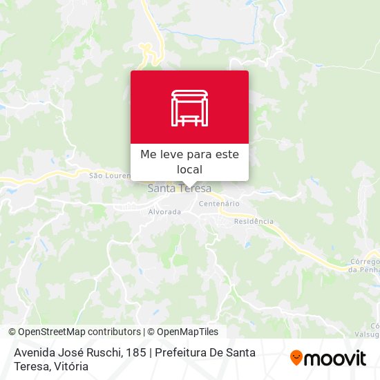 Avenida José Ruschi, 185 | Prefeitura De Santa Teresa mapa