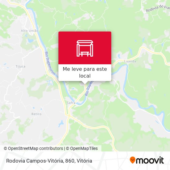 Rodovia Campos-Vitória, 860 mapa