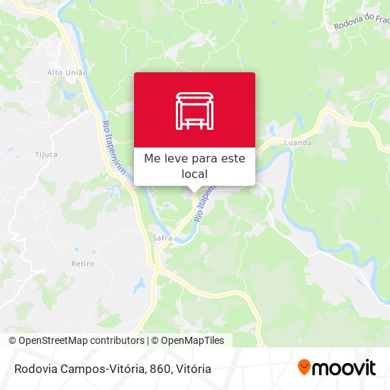Rodovia Campos-Vitória, 860 mapa