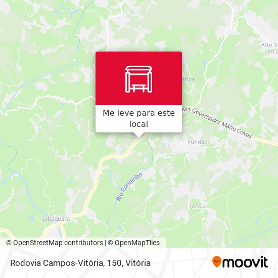 Rodovia Campos-Vitória, 150 mapa