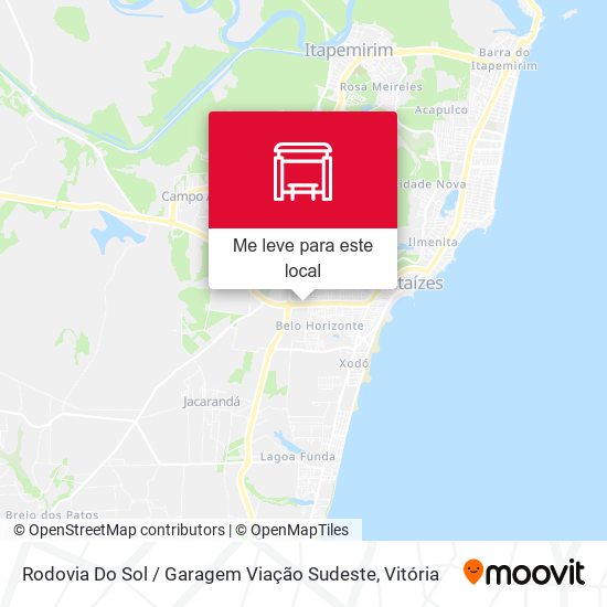 Rodovia Do Sol / Garagem Viação Sudeste mapa