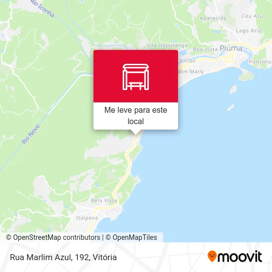 Rua Marlim Azul, 192 mapa