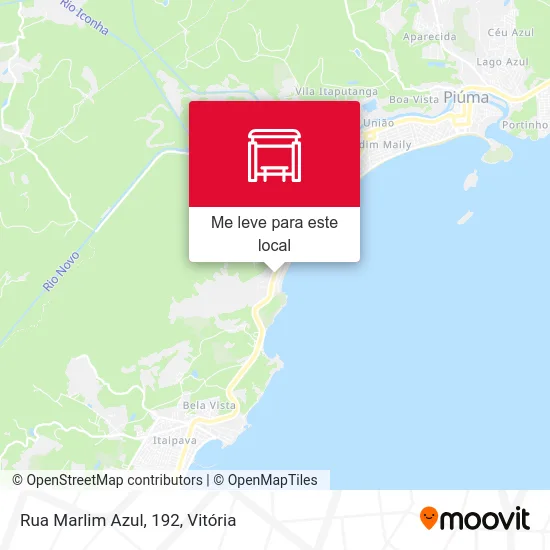 Rua Marlim Azul, 192 mapa