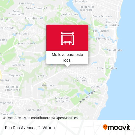 Rua Das Avencas, 2 mapa