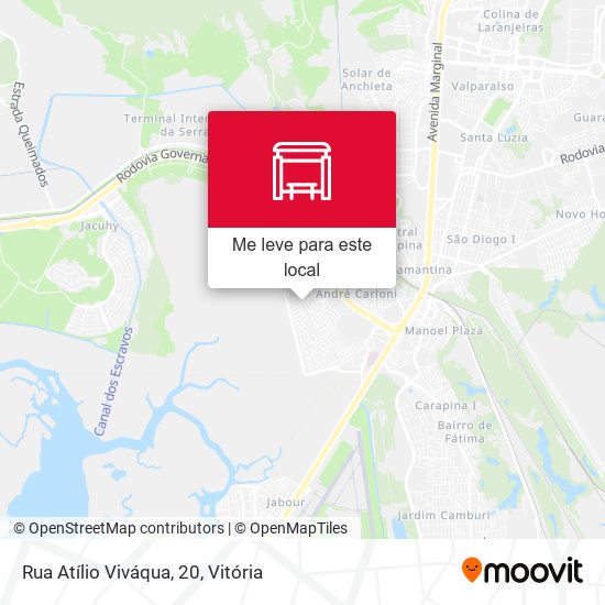 Rua Atílio Viváqua, 20 mapa