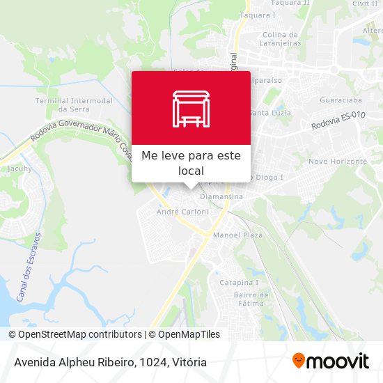 Avenida Alpheu Ribeiro, 1024 mapa